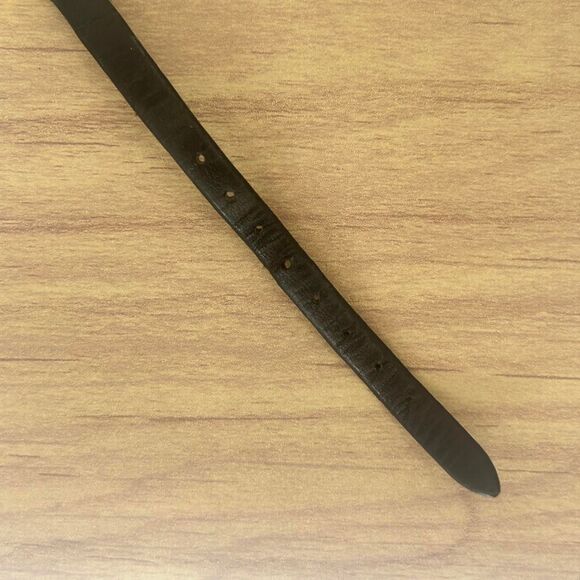 Timex Watch Women 18mm Gold Tone MOP Dial Black Leather Band New Battery - Picture 3 of 6